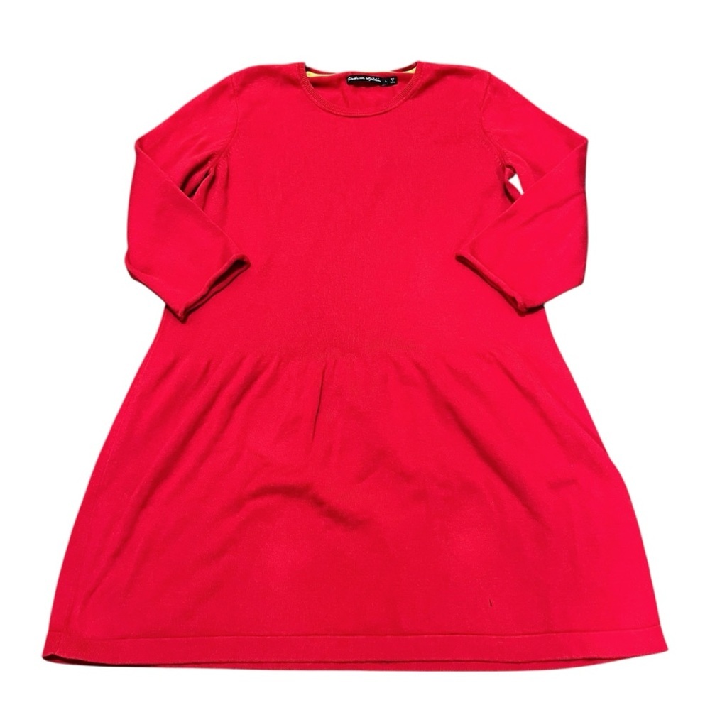 Gudrun Sjoden Red Cotton Mini Dress